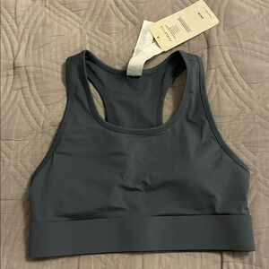 Fabletics Charcoal Racerback Sports Bra
